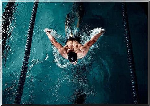 Swimming works many muscle groups at the same time
