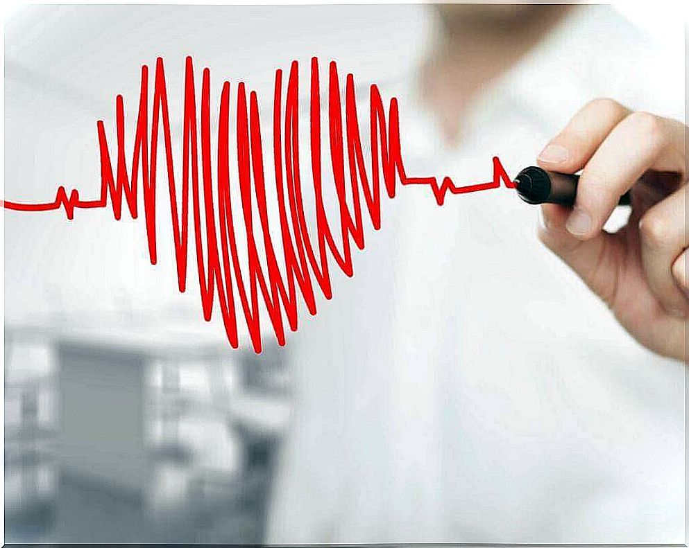 Heart shaped EKG