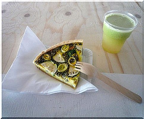 Celery pizza