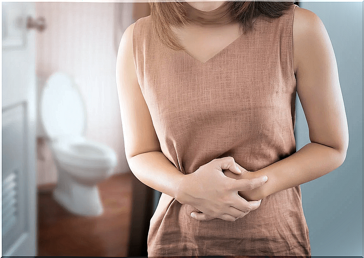 Woman has complaints from disturbed intestinal flora