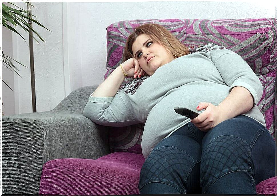 Woman with obesity