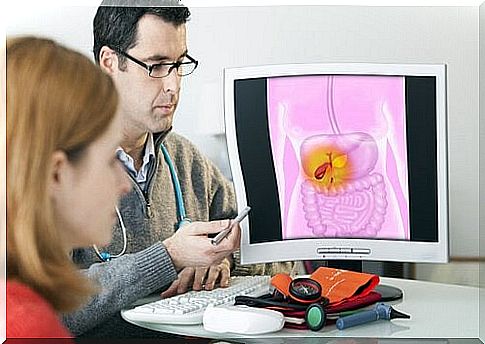 Doctor examines Crohn's disease