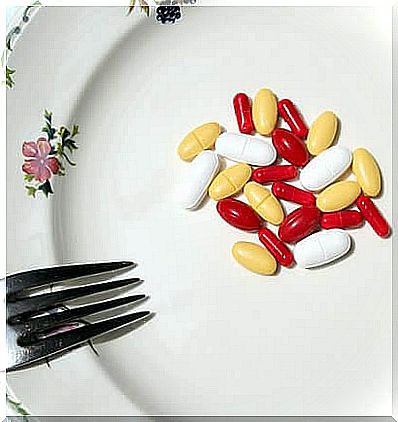 Tablets on a plate