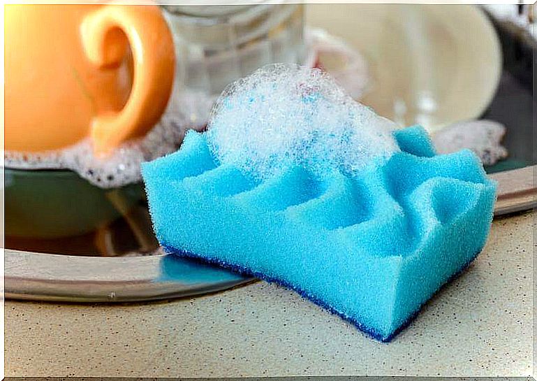 Clean the kitchen sponge regularly